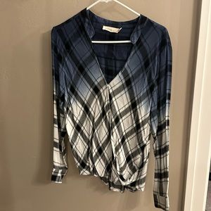 Blue ombré long sleeve shirt